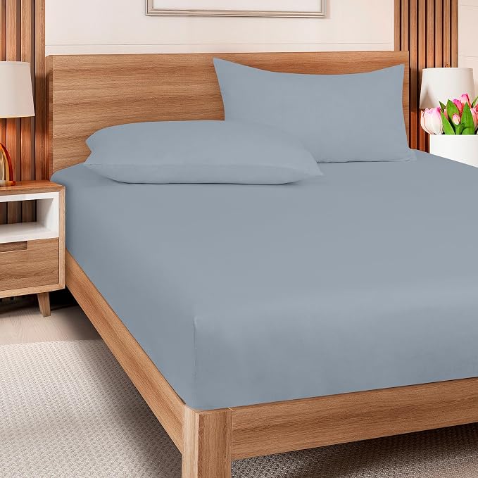 ROYALE LINENS 300 Thread Count 100% Long Staple Combed Cotton Fitted Sheet Full - Image 8