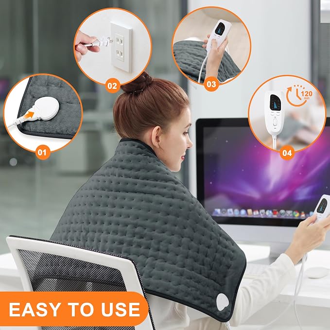 Deepsoon Heating Pad, Electric Heating Pads - Image 3