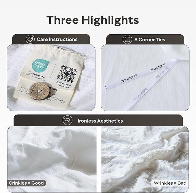 JELLYMONI Washed Cotton Duvet Cover - Image 4