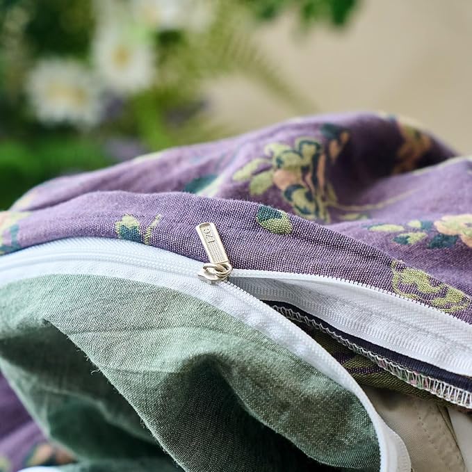 mixinni Vintage Floral Duvet Cover Queen Set - Image 8