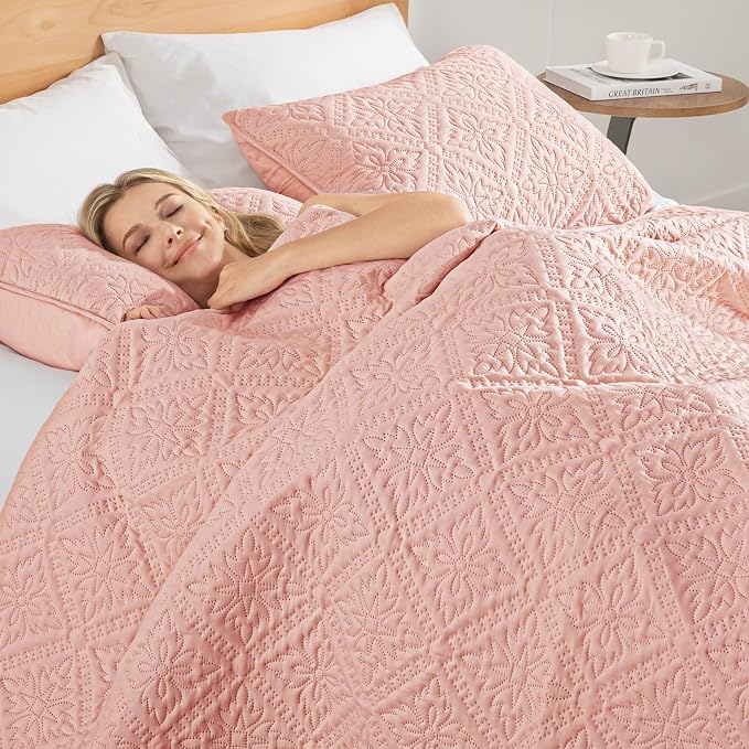 Exclusivo Mezcla King Quilt Bedding Set, Lightweight Soft Bedspreads Coverlets - Image 4