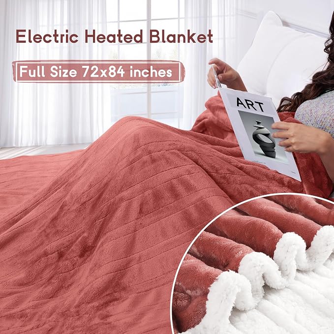 Heated Blanket Electric Blanket Full Size 72''x84'' - Image 2