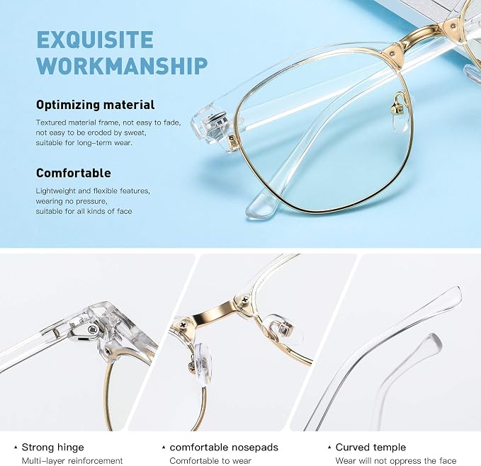 Blue Light Glasses for Woman/Men Computer Bluelight Glasses Womens/Mens - Image 4