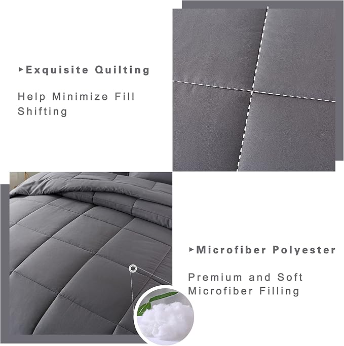 DOWNCOOL Twin Comforter Set -All Season Bedding Comforters Sets - Image 4