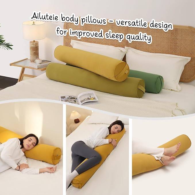 Body Pillow for Adults, Long Round Pillow, Big Cylindrical Pillow, Large Full - Image 6