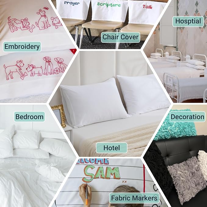 ZPECC Pillow Cases Queen Size Set of 12, 20x30 Envelope Closure Pillowcases - Image 6
