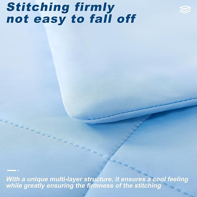 Cooling Comforter King Size, Double-Sided Cold Tech Fabric Quilted Bed - Image 4