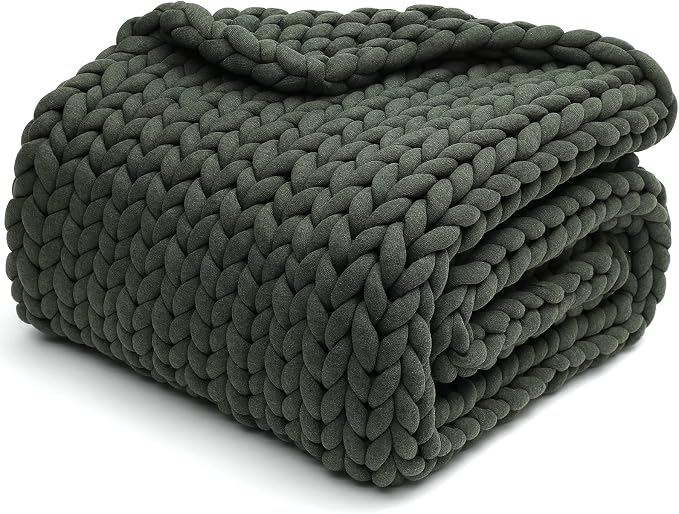 YnM Weighted Blanket, Handmade Chunky Knitted Design, Soft and Cozy, by YNM