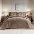 EVERGRACE Velvet Quilt Set California King 118'' x 106'', Luxurious Soft by EverGrace