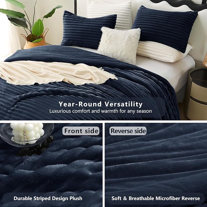 CozyLux Fluffy Queen Comforter Set - Image 4
