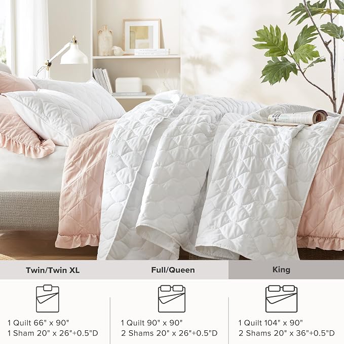 Comfort Spaces King Quilt Set Modern Reversible Ogee Coverlet King Bedding Set - Image 7