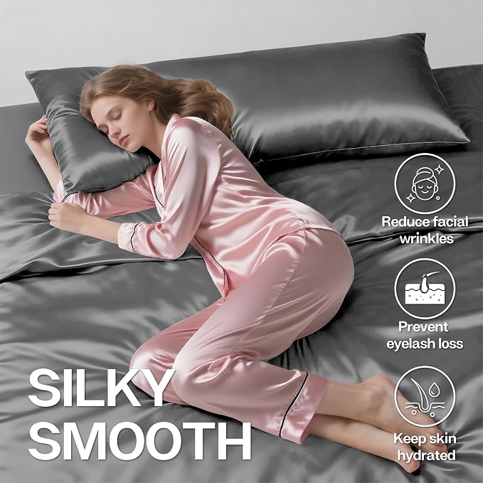 MR&HM Satin Body Pillow Cover, Soft and Breathable Body Pillow Case - Image 4
