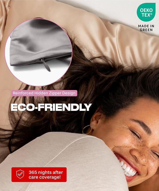 SUNDAYSILKS™ Silk Pillow Cases 2 PACK | 22 Momme Mulberry Silk Pillowcase Set - Image 5
