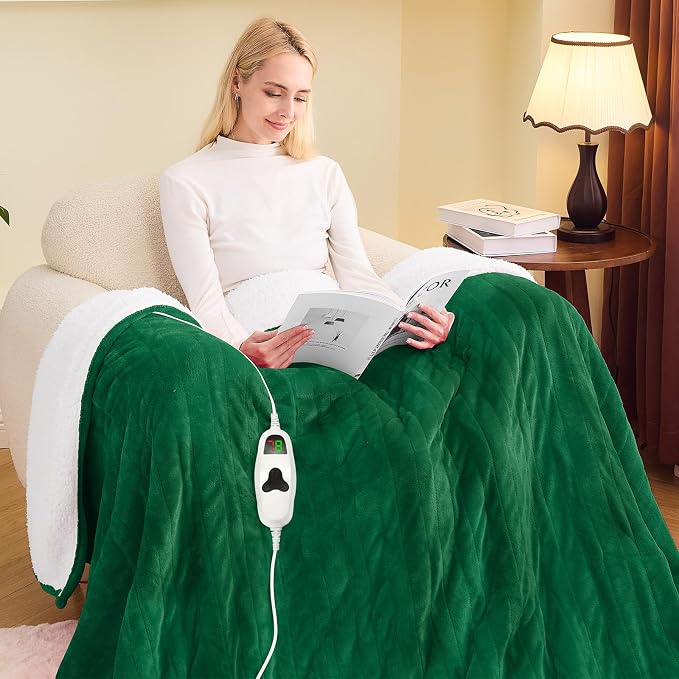 greenoak Heated Blanket Electric Twin 62"X84", Heating Blanket by Greenoak
