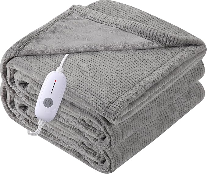 Electric Heated Blanket Throw Size 50"x60", Ultra-Soft Heating Blanket by Soypipo