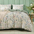 mixinni Sage Green Duvet Cover Set King-Exquisite Floral King Size Comforter Set by mixinni