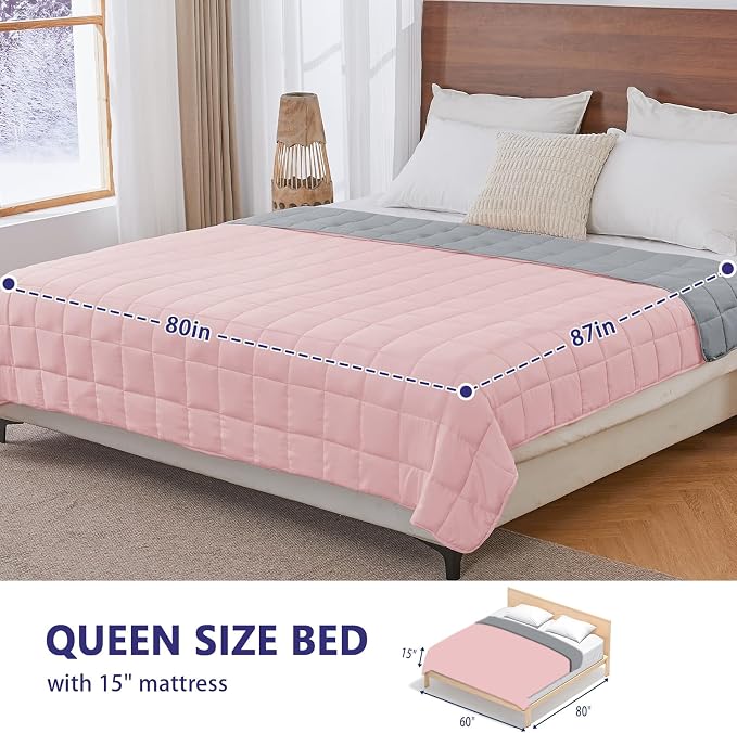 King Size Weighted Blanket for Adults Cooling Heavy Blanket for Sleeping - Image 2