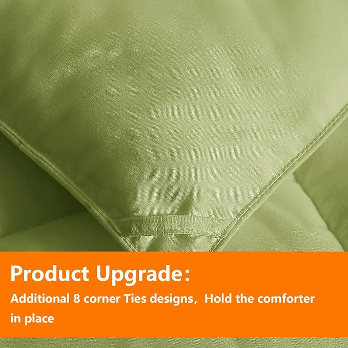 TAIMIT Sage Green Queen Size Comforter Set - Image 5