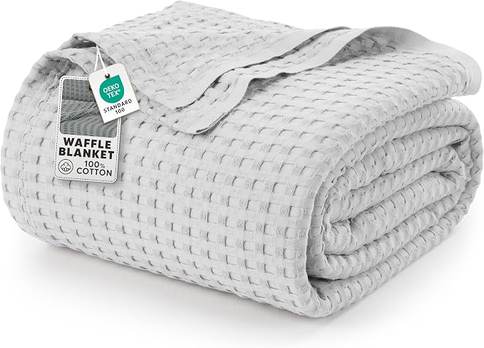 Utopia Bedding 100% Cotton Waffle Weave Blanket King Size by UTOPIABEDDING