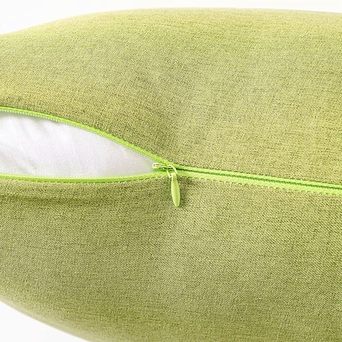 MIULEE Pack of 2 Decorative Outdoor Solid Waterproof Throw Pillow Covers Spring - Image 4