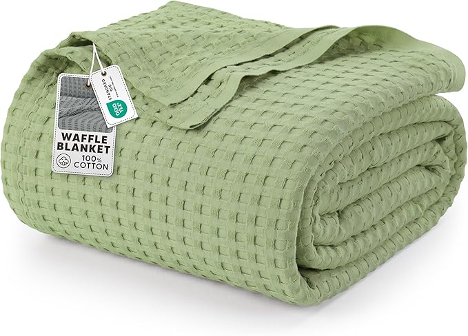 Utopia Bedding 100% Cotton Waffle Weave Blanket Queen Size by UTOPIABEDDING