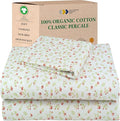 California Design Den Twin XL Floral Bed Sheet, 100% Organic Cotton Percale by CaliforniaDesignDen