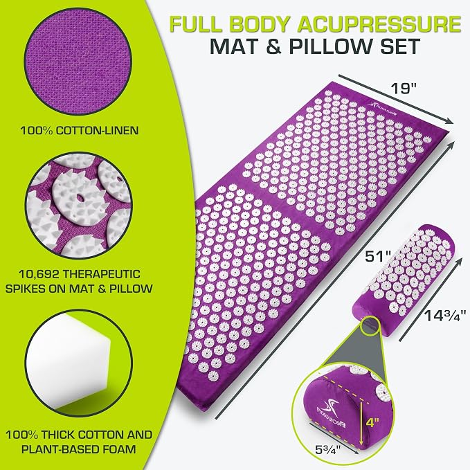 ProsourceFit Acupressure Mat and Pillow Set - Image 2