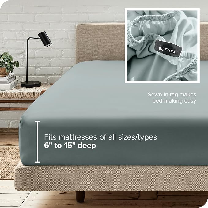 Bare Home Fitted Bottom Sheet King Size - Image 6