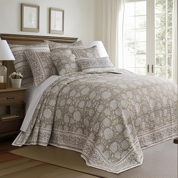 Levtex Home – Adare Taupe Bedspread Set – Twin Bedspread and 1 Standard Sham – by LevtexHome