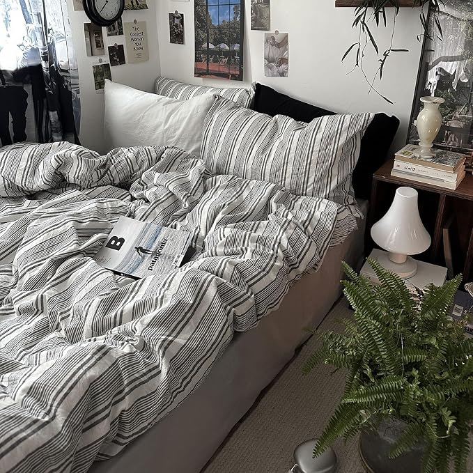 mixinni Washed Cotton Duvet Cover Twin Set by mixinni