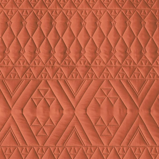 akkialla King/Cal King Size Quilt Bedding Set, Burnt Orange Lightweight - Image 8