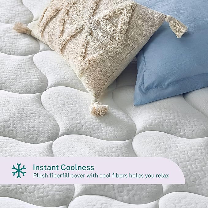 Sleep Innovations Cooling Comfort Gel Memory Foam Dual Layer Mattress Topper - Image 5