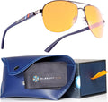 Blue Light Blocking Glasses Amber Lenses -For Better Sleep, Eye Strain Blocker by ElementLux