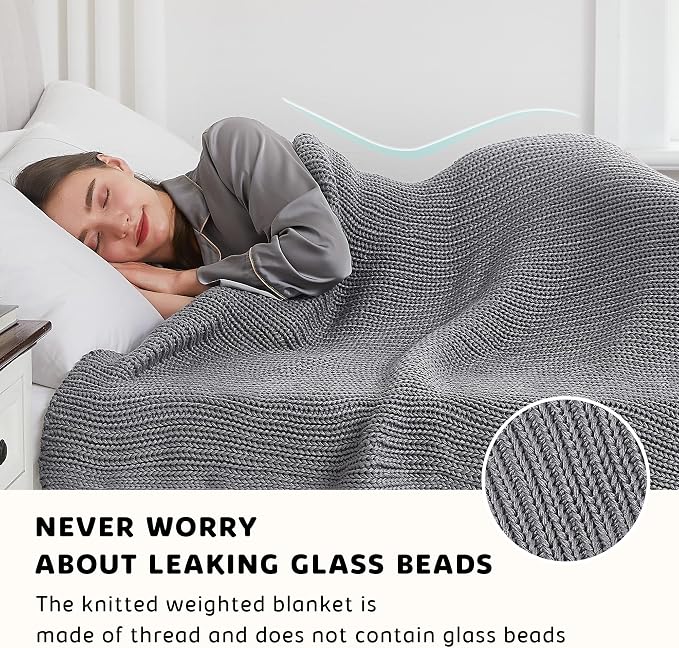 L'AGRATY Knitted Weighted Blanket - Image 5