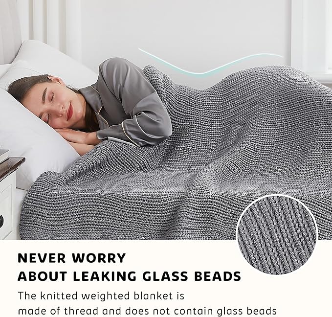 L'AGRATY Knitted Weighted Blanket - Image 5
