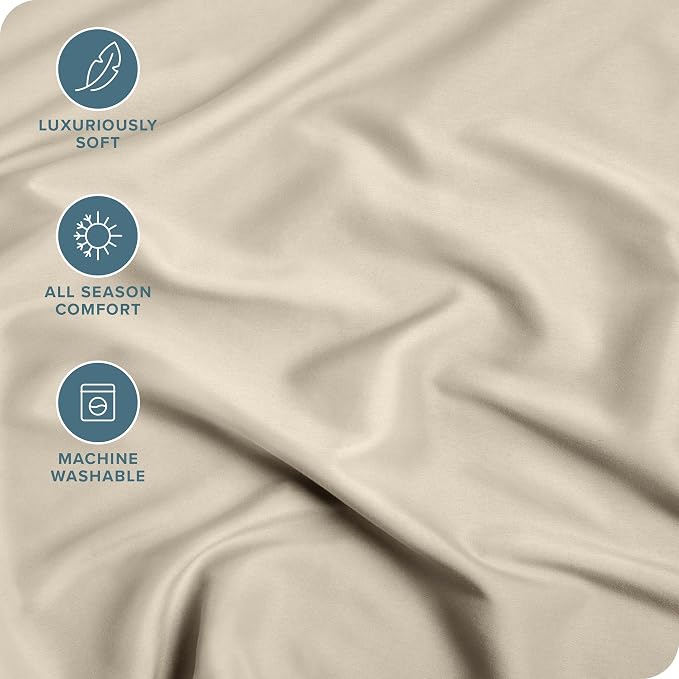Bare Home Fitted Bottom Sheet Short Queen Size - Image 2
