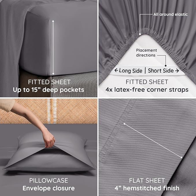 Bambaw 4pcs Full Size Sheet Set - Image 5