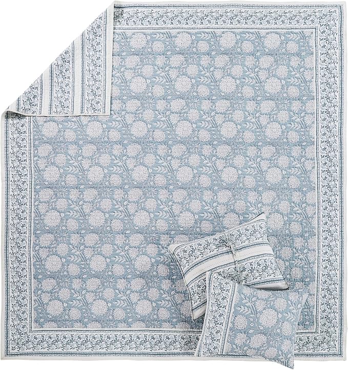 Levtex Home Adare Blue Reversible Full/Queen Quilt Set - Image 4