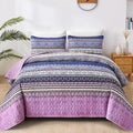 WONGS BEDDING Boho Queen Quilt Set, Lightweight Bed Decor Bedspread by WONGSBEDDING