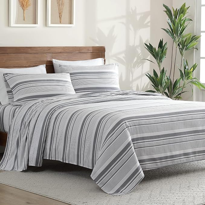 ClevaHome Classic Stripe Sheet Set - Image 2