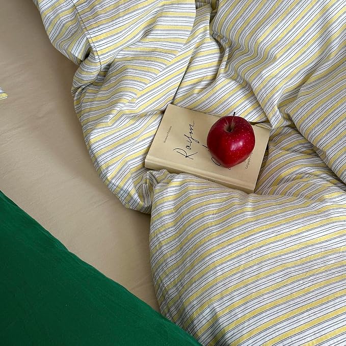 mixinni Vintage Geometric Striped Duvet Cover Set - Image 6