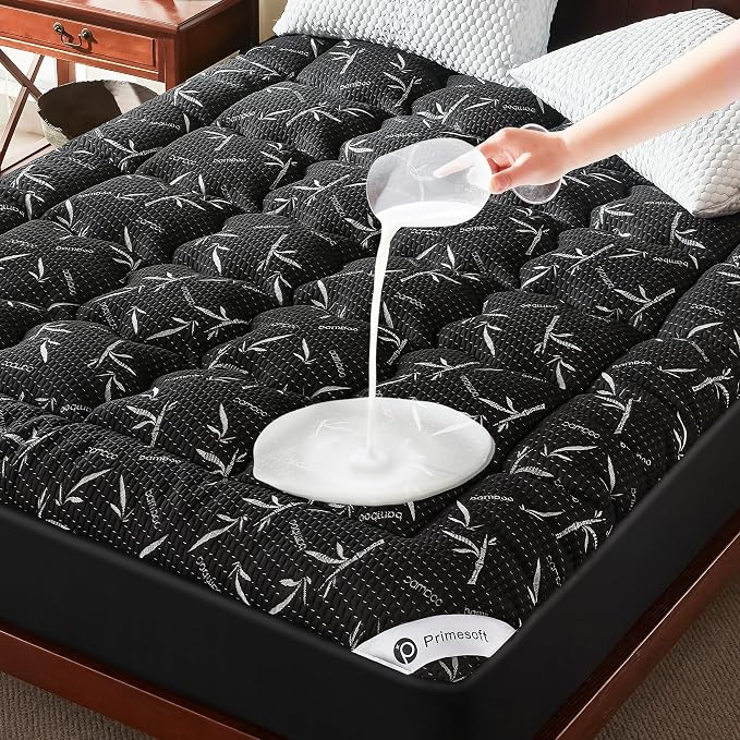 PRIMESOFT 100% Waterproof Full Size Mattress Topper, Thick Pillow Top Mattress by Primesoft