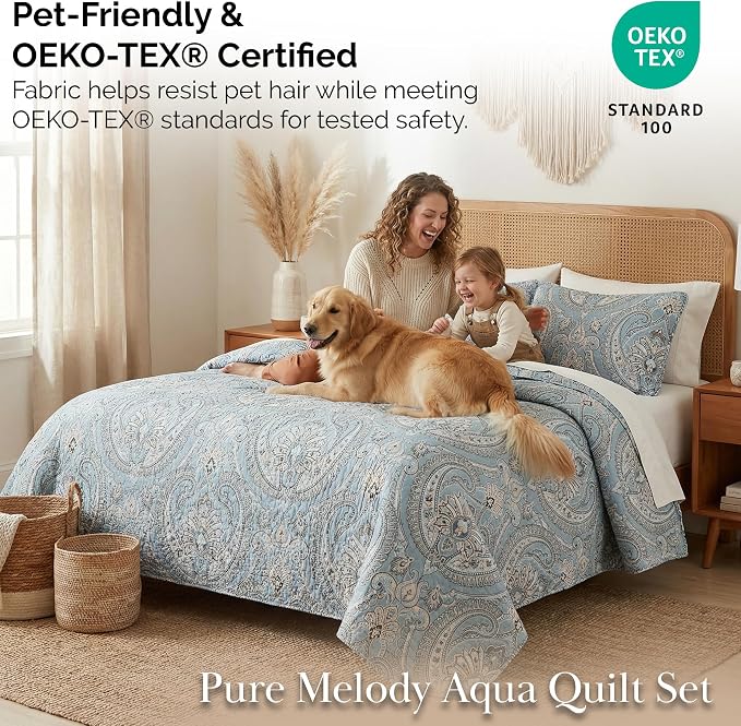 Southshore Fine Living, Inc. Full/Queen Quilt Bedding Set, Paisley Full Size - Image 5