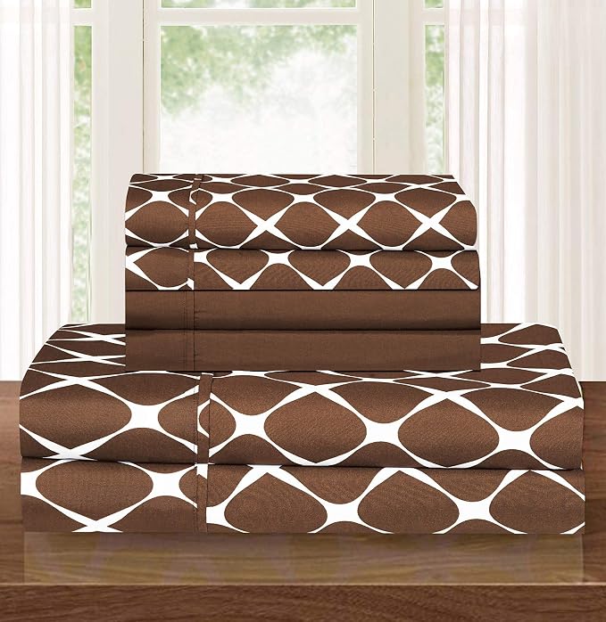 Elegant Comfort Luxury Softest and Coziest 4-Piece Bed Sheet Set, Wrinkle by ELEGANTCOMFORT