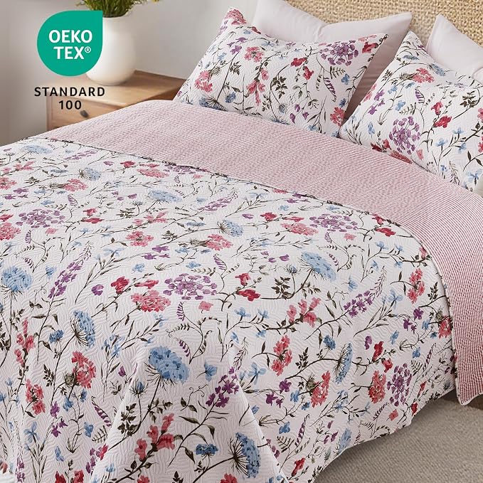 GOONE XL King Quilt Set 106"x96", Lightweight Spring & Summer Quilt Set - Image 3