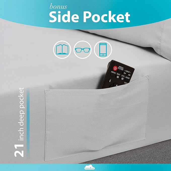 DREAMCARE Twin XL Fitted Sheet - Image 3