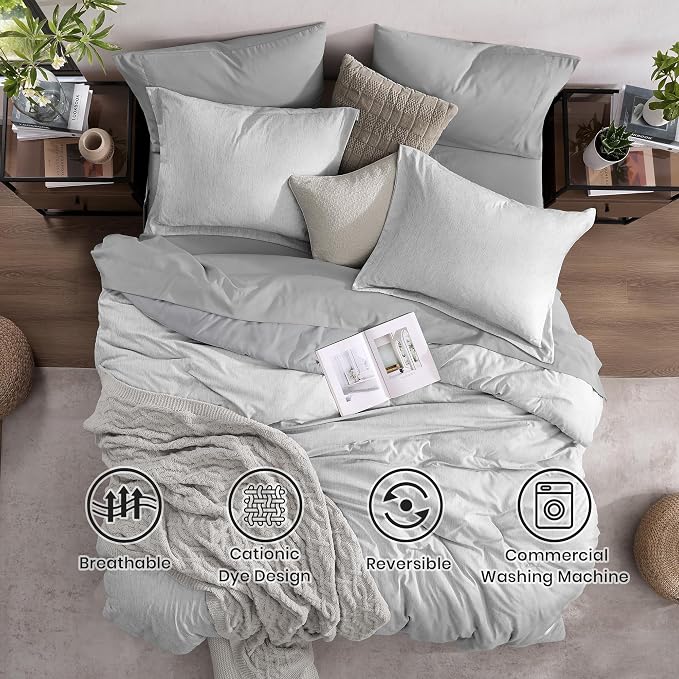 Monbix King Size Comforter Set, King Size Comforter Set 7 Pieces, Cationic - Image 2