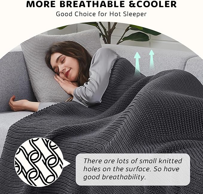 L'AGRATY Knitted Weighted Blanket - Image 4
