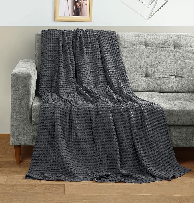 Utopia Bedding 100% Cotton Waffle Weave Blanket Full Size - Image 8