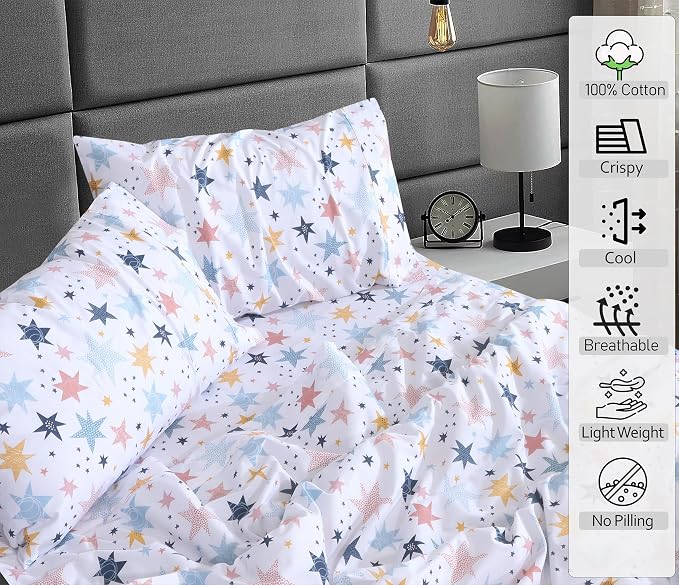 RUVANTI 100% Cotton Sheets – Twin XL Size Percale Bedding, Cooling & Breathable - Image 3